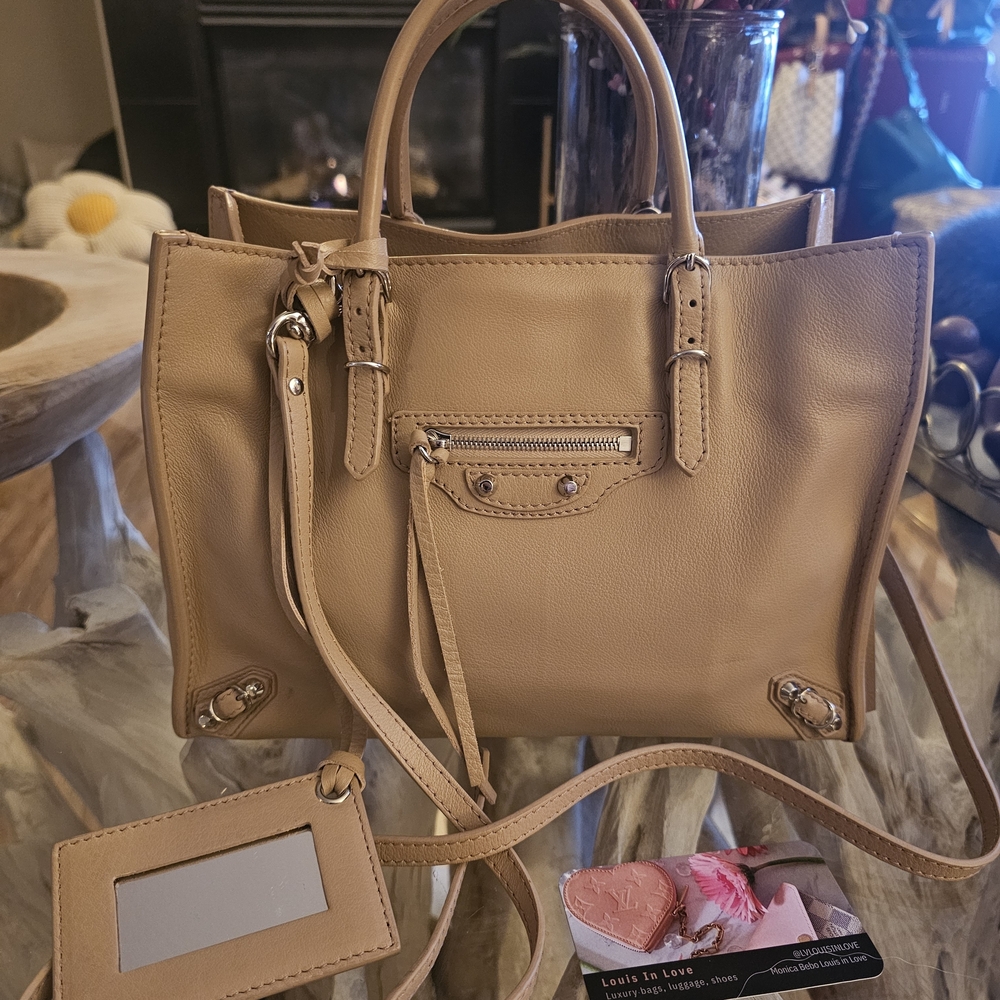 Balenciaga Tan Leather Satchel
